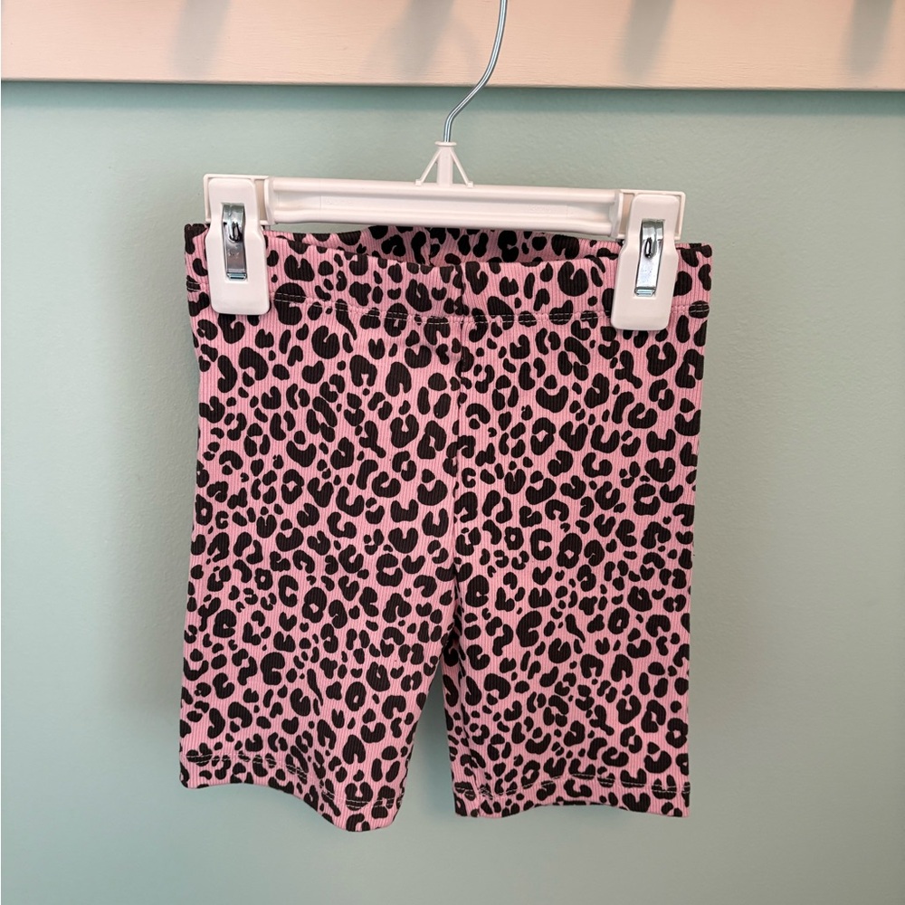 Zara Ribbed Cheetah Biker Shorts